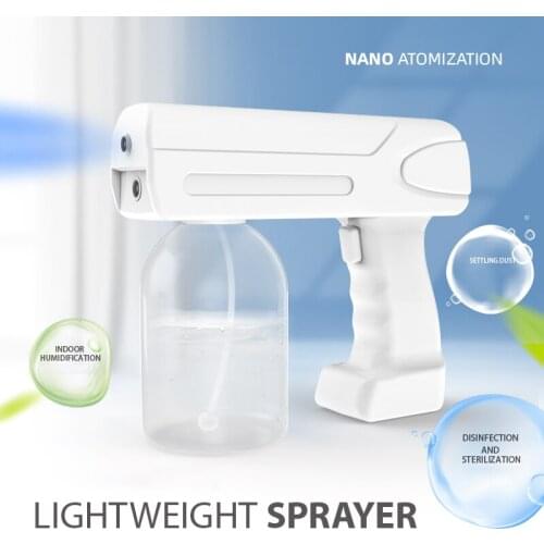 Nano Spray Gun Electric Disinfection Sprayer Blue Light Wireless Sanitizer Sprayer Prevention Sterilizer Spray Gun Home Office