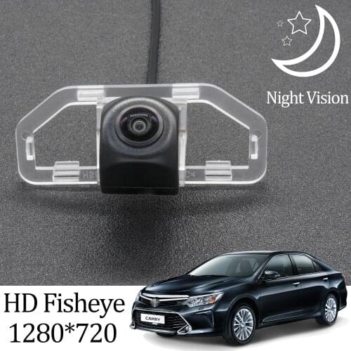 Owtosin HD 1280*720 Fisheye Rear View Camera For Toyota Camry XV50 2012 2013 2014 2015 2016 Car Reverse Parking Accessories