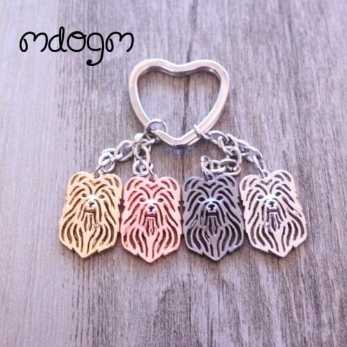 Chinese Crested Dog Animal Gold Silver Plated Metal Pendant Keychain For Bag Car Women Men Girls Boys Love Jewelry K108