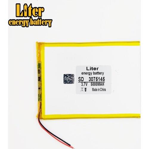 3075145 3.7V 5000MAH 0375145 PLIB (polymer lithium ion / Li-ion battery ) for Smart watch,GPS,mp3,mp4,cell phone,speaker