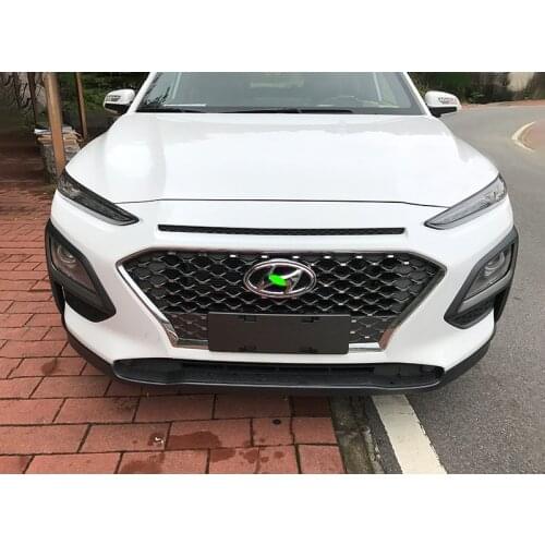Lsrtw2017 Abs Car Front Grill Logo Ring Trims for Hyundai Encino Kona 2018 2019 2020 Car Accessories Ssticker