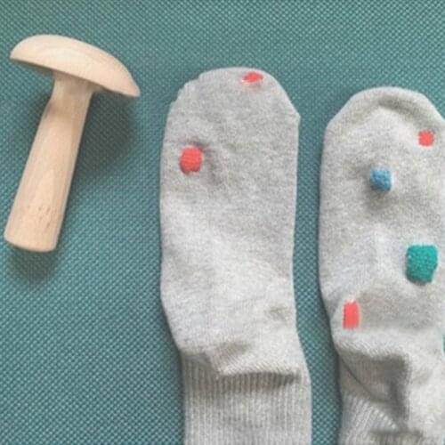 Cute Small Mushroom Patchwork Tools Sewing Accessories DIY Sewing Patching Tool Wood Handcraft Sewing Tools Arts Crafts Sewing