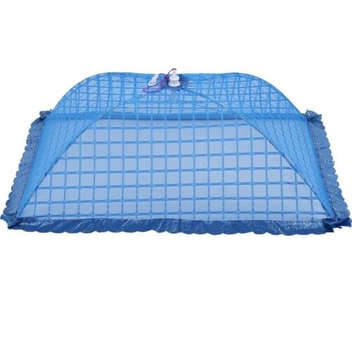 Set of 1 Square Mesh Screen Umbrella Food Cover Net Tents Reusable and Folding 72x51cm for Picnic/BBQ - Keep Out Flies, Bugs, Mo