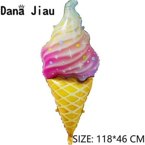 NEW Summer Party Rainbow Ice Cream Foil Balloon Birthday Party Sweet Pink Chocolate Food Decoration Cake Donut Baloon