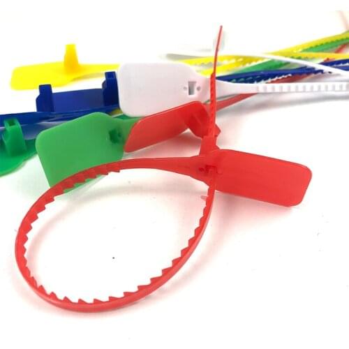 Disposable Plastic Seals Truck Transportation Anti-theft Mark Tie To Prevent Opening Can Customize Logo Serial Number Label Tie