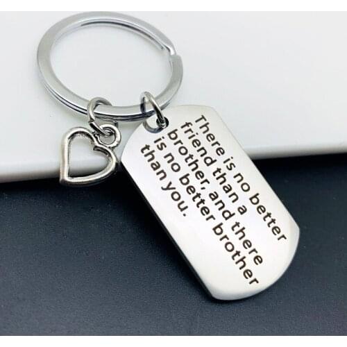 Oeinin Creative Keychain Man There Is No Better Friend Key Chain Bags Boy Letter Color Key Ring Alloy Pendant Accessories Brelok