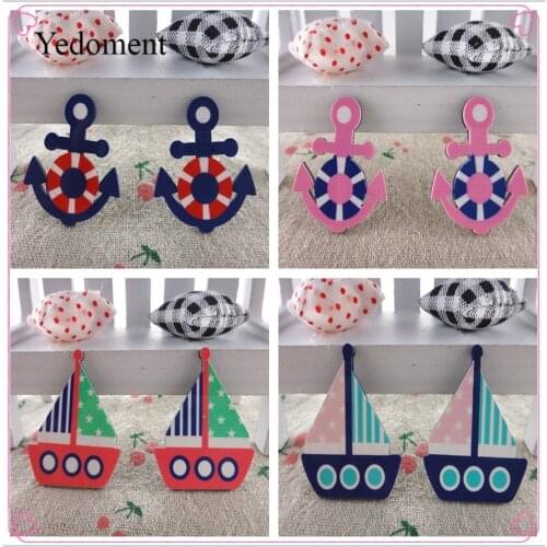 18012101, flat back planar resin 10pcs/lot 35*30mm anchors flatback planar resins for kids diy decoration crafts accessories