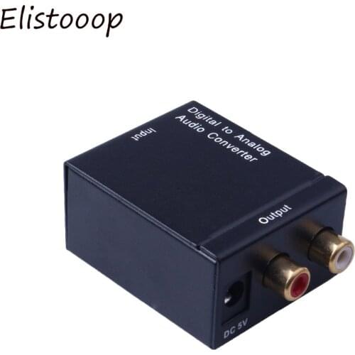 RCA Digital To Analog Audio Converter Adapter Digital Optical Coaxial Toslink Signal To Analog Audio Converter Adapter