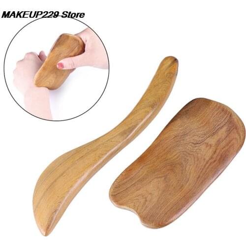 2pcs/set Sandalwood Gua Sha Board Massage Scraper guasha Plates Slimming Guasha Body Care Massage Tool For Back Arm