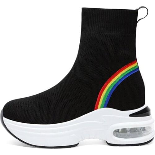 Round-Toe Thick-Soled Casual Shoes, Set Feet, Color Matching Shoes, WomenS Waterproof Platform WomenS Shoes