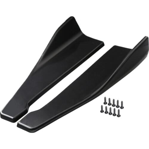 Universal 48cm ABS Rear Bumper Protector Diffuser Lip Splitter Apron Side Spoiler