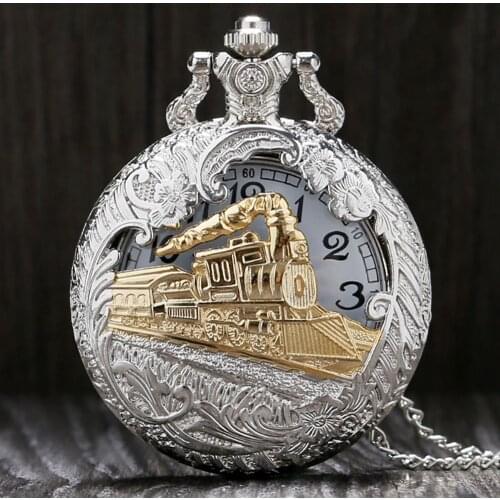 Vintage Retro Pocket Watch Hollow Cover Design Quartz Movment Necklace Pendant Chain Unisex Gifts Clock cep saati