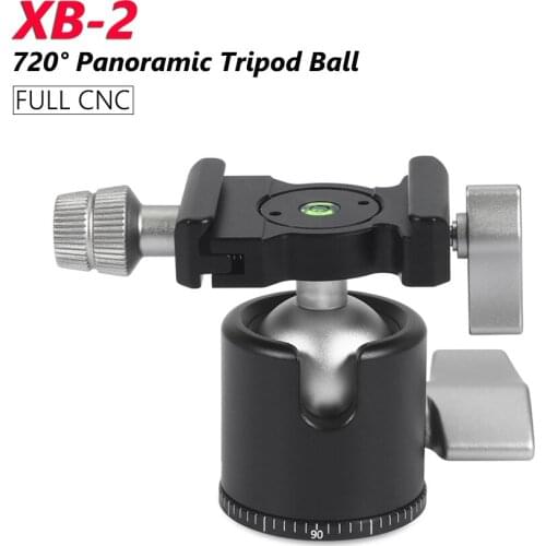 XB-2 Panoramic Tripod Ball Head with Quick Release Plate For 720 Degree Shooting Bearing 30KG for DSLR Camera Video Camcorder