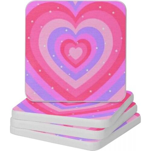 Y2k Pink Aesthetic Diatomite Square Round Coaster Multifunction Cup Bonsai Mat Soap Toothbrush Pad Diameter 10cm