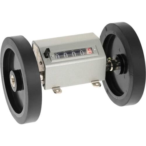 1pc Rolling Wheel 5 Digits 0-9999.9 Length Counter Maximum Speed 350RPM Grey Reset Rolling Wheel Counter Tool