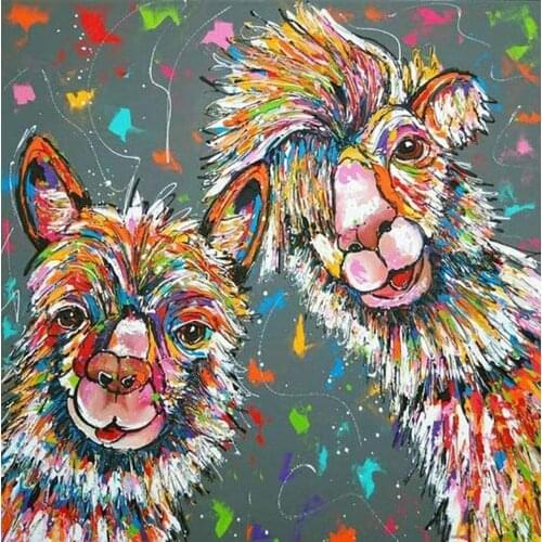 JMINE Div 5D colorful llama Full Diamond Painting cross stitch kits art High Quality Animal 3D paint by diamonds