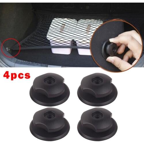 Black 4 XUniversal Car Hooks Hook Holder For Trunk Luggage Net Trunk Net Lashing Ring High Quality