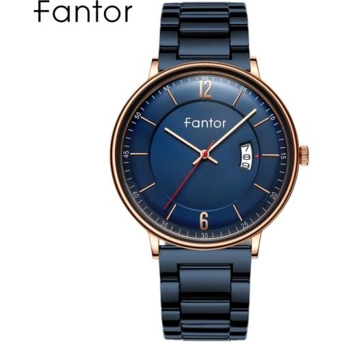 Fantor 2020 New Man Luxury Brand Mens Casual Quartz Wristwatch Stainless Steel Waterproof Business Male Top Quality Clock Watch
