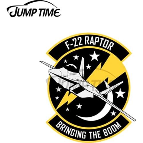 JumpTime 13 x 5.5cm For F-22 Raptor Car Sticker Laptop Windows Decal DIY Occlusion Scratch Personality Car Assessoires