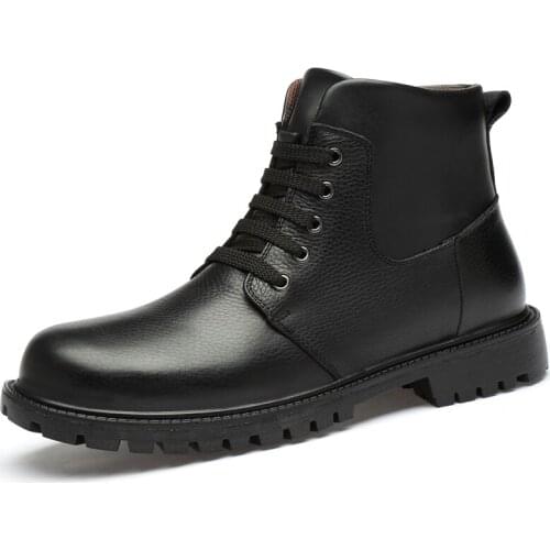 Handsome Cowboy Boot Ankle Botas Masculinas Zapatos Hombre Mens Fashion Party Nightclub Dresses Natural Leather Platform Shoes