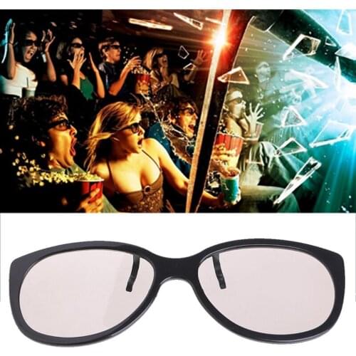Clip-On Type Circular Passive Polarized 3D Glasses For TV Real 3D Cinema 0.22mm