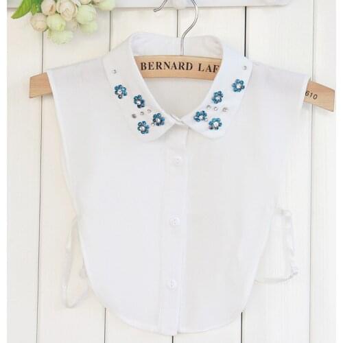 Linbaiway Womens Shirt False Collar Detachable Fake Collar Decoration Ladies Necklaces Clothes Dress Lapel Blouse Top Neckwear