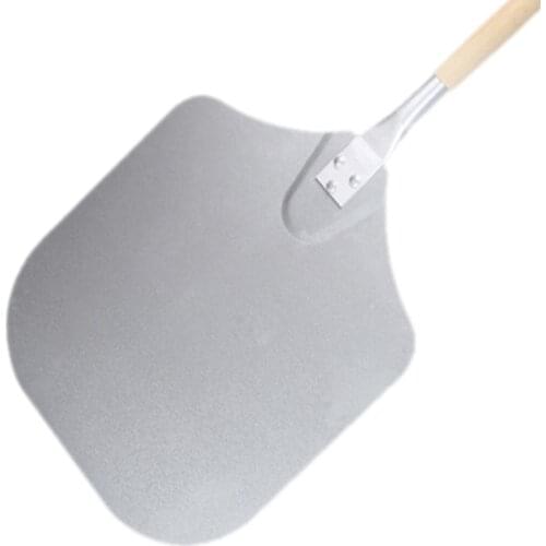 Alloy Pizza Peel Long Wooden Handle Pizza Cake Lifter Transfer Paddle Shovel