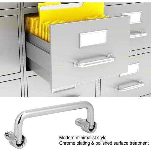 Stainless Steel Industrial Handle Metal Furniture Handle for Doors Windows Cabinet Wardrobe Door Pulls Silver 100/120/150mm