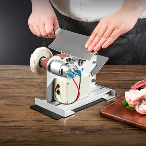 96W/400W Mini Electric Belt Sander DIY Grinding Machine Fixed Angle Sharpening Machine Desktop Blade Cutter Edge Power Tool 220V