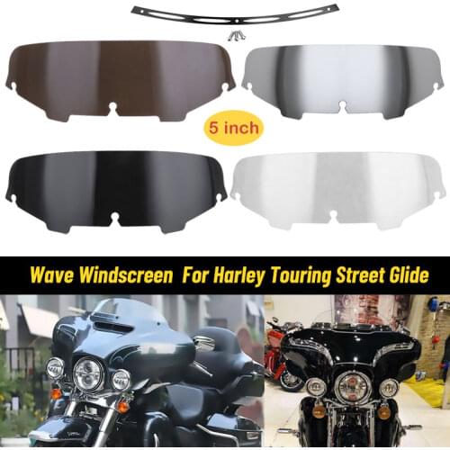 Motorcycle 5" Tint Windshield Windscreen Cover Case for Harley Touring Road Glide FLTR FLTRX 1996-2013