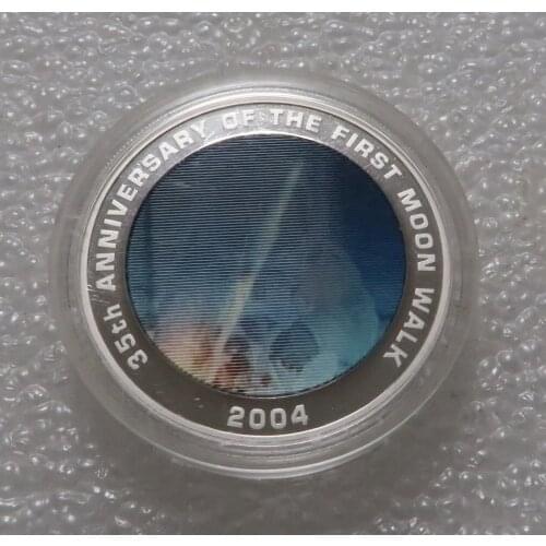 Real Rare Silver Original Coin Collection Australia 2004 35th Anniversary of Human Landing on the Moon