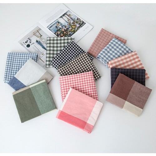 Cotton Pillow Cover Plaid Japanese Style Pillow Case Soft Comfortable Single Simple Bedroom Home Textiles Bedding 48x74cm