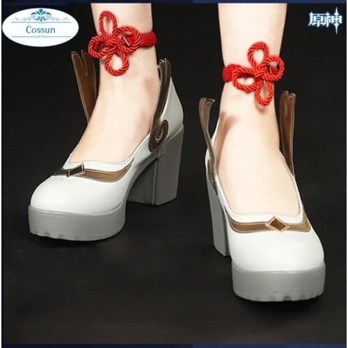 Genshin Impact Ganyu High Heels Cosplay Shoes For Women Halloween New 2021 Hot Game