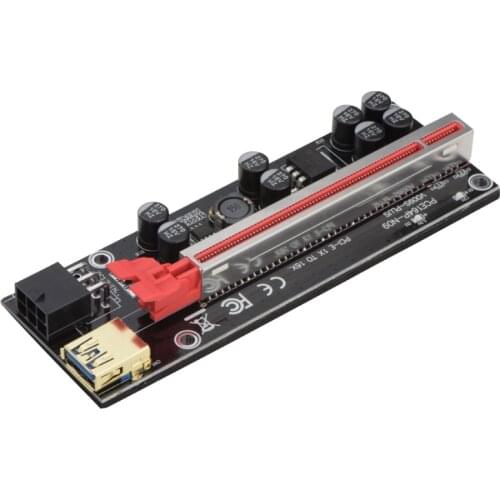 PCI-E Riser 009s Card PCIE PCI E Extender USB 3.0 SATA To 6Pin Molex Adapter Cable Mining Riser for Video Card