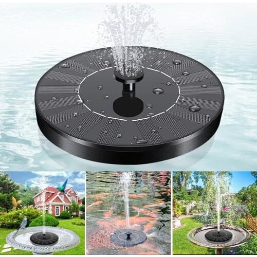 Floating Solar Fountain Garden Bird Bath Water Fountain Pump Outdoor Waterfall Pond Fountain Flowing Water Garden Decoration