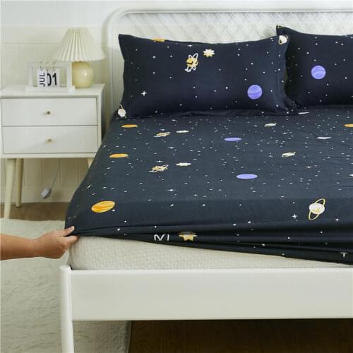 Bed Sheet no Pillowcase Fitted Sheet With Elastic Bed Linen Polyester Mattress Cover Queen Size