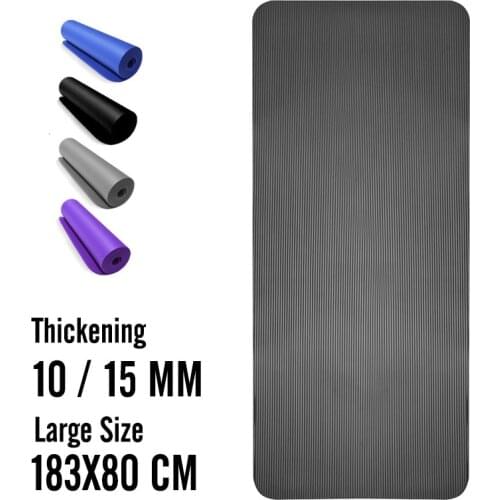 Plus Size 185X80X15MM Non-slip Yoga Mats For Men Fitness Mat Tasteless Pilates Gym Exercise Thickening Fitness Sports Pad Tapete