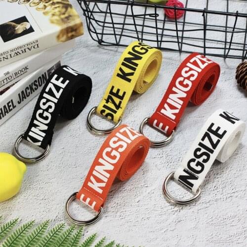 Aesthetic belt nylon canvas belts for women men yellow red ceinture femme fashion white girls boys cute harajuku accessories