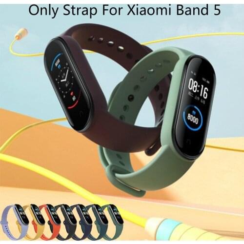 Silicone Bracelet for Xiaomi mi band 5 Wristband Sports miband 5 Bracelet band5 Replacement Straps for Xiomi mi band 5 Strap