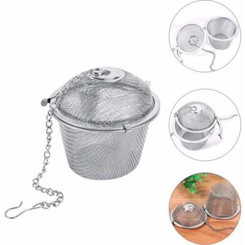 Tea Infuser Stainless Steel Sphere Locking Spice Tea Ball Strainer Mesh Infuser Tea Filter Strainers Infuser Tea Accessories