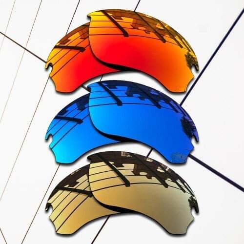 E.O.S 3 Pairs Ice blue & Fire Red & Bronze Gold Polarized Replacement Lenses for Oakley Flak Draft OO9364 Sunglasses