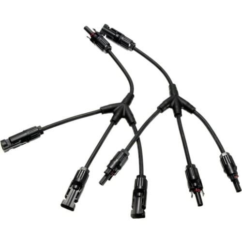 1to3 type MC4 connector with pv cable,3 group parallel connection solar panel 1 group output waterproof MC4 connector