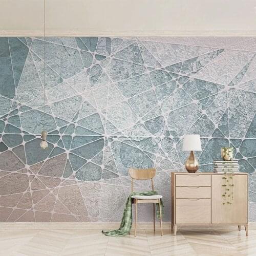 Modern Simple Nordic Geometric Wallpaper Living Room Bedroom Background Wall Painting Triangle Line Murals Papel De Parede 3 D