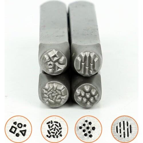 BateRpak Sprinkle pattern/shapes/Vertical line Texture design stamp 6MM series,DIY Bracelet/jewelry steel stamp,1pcs price