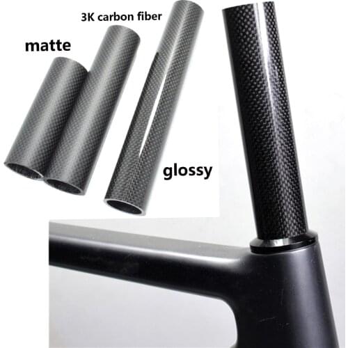 3K Carbon Fiber Mountain Bicycle Fork Spacer for Mini bmx Folding Bike mtb Cycling Parts Fork Long Bowl Washer 28.6mm Matte