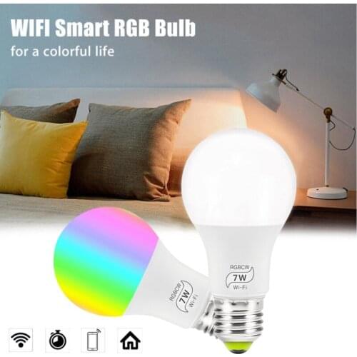 Wifi Smart LED Light Bulb RGB Multicolor Wake-Up Lights Cellphone App Control Tunable LED Light For Amazon Alexa/Google Home