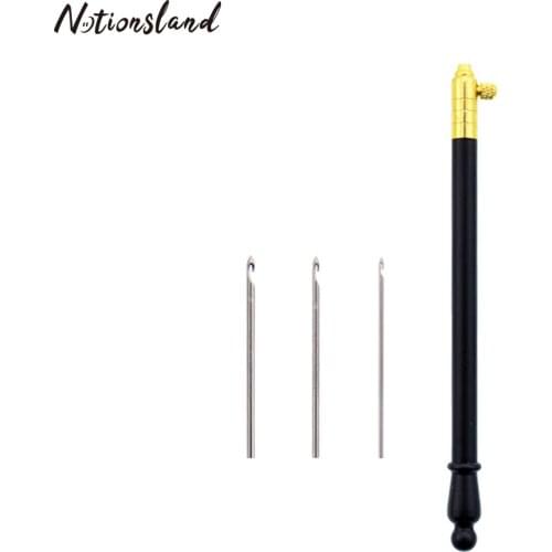 Crochet Hook with 3 Needles Set Embroidery Beading Needle Tools Kit for Hand Craft Sewing Knitting Sewing Accessories