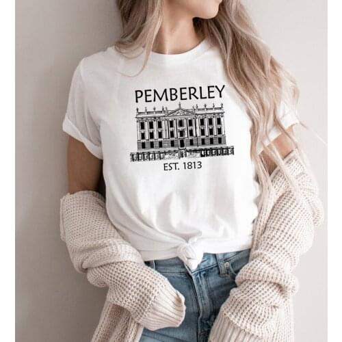 Jane Austen Shirt Pemberley 1813 T-Shirt Pride and Prejudice Tshirt Bookish Gift Shirts Graphic Tee Women Streetwear Tops Tees