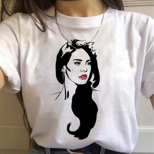 Lana Del Rey Harajuku Ullzang Female T-shirt Funny Print T Shirt Women T-shirt Aesthetic Korean Style Shirt Woman Top Tees