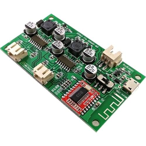 1PC HF69B 2*6W Stereo Bluetooth Speaker Amplifier Board PowerConnect Lithium Battery With Charging Management 3.7V 6Ω8Ω
